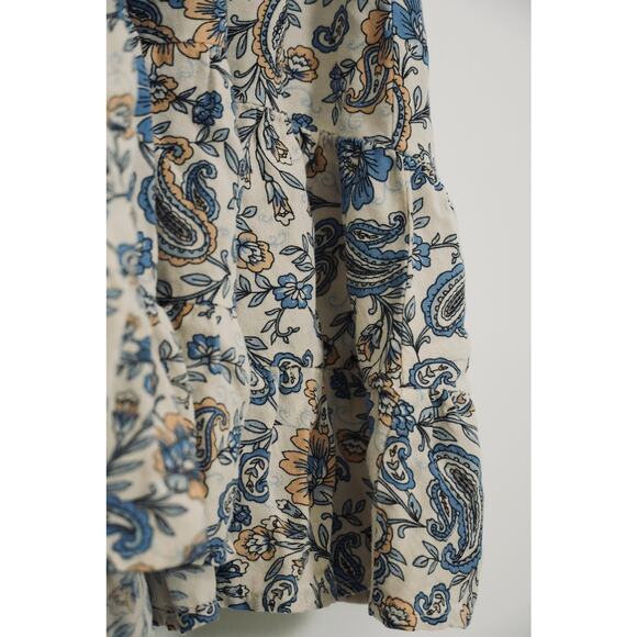 Patrons of Peace Blue and Yellow Paisley Dress Size Medium - Picture 5 of 9